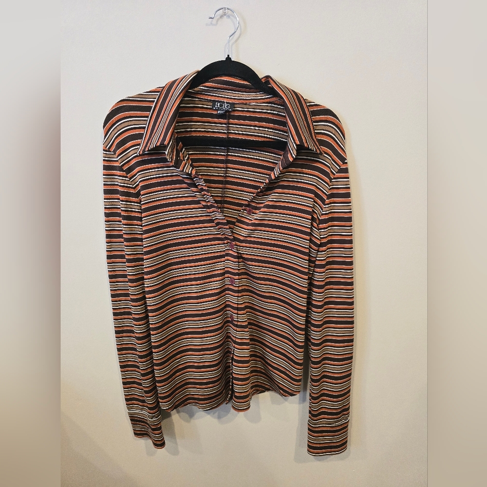BCBGMaxAzria Multicolor Striped Shirt